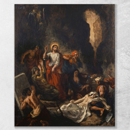 La Resurrezione Di Lazzaro Eugène Delacroix edx138 quadro stampato su tela