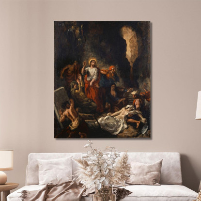La Resurrezione Di Lazzaro Eugène Delacroix edx138 quadro stampato su tela