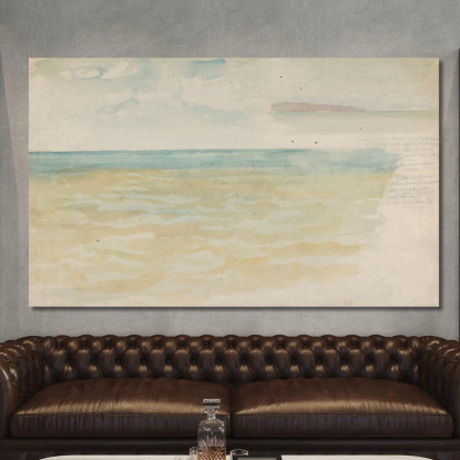 Il Mare A Dieppe Eugène Delacroix edx140 quadro stampato su tela