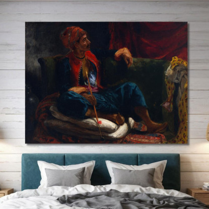 Il Fumatore Eugène Delacroix edx141 quadro stampato su tela
