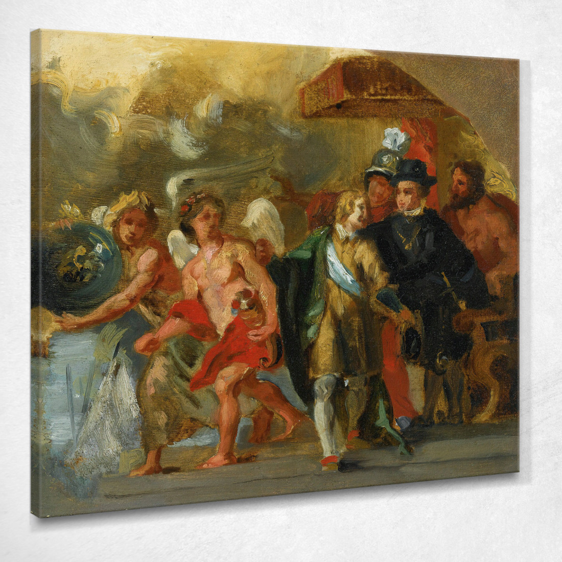 La Scena Dell'Arciduchessa Isabella Secondo Rubens Eugène Delacroix edx143 quadro stampato su tela La Scena Dell'Arciduchessa Isabella Secondo Rubens Eugène Delacroix edx143 quadro stampato su tela