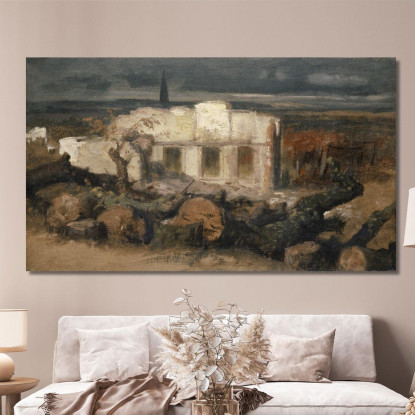 Casa Distrutta Vicino A Kehl Arnold Böcklin abk7 quadro stampato su tela