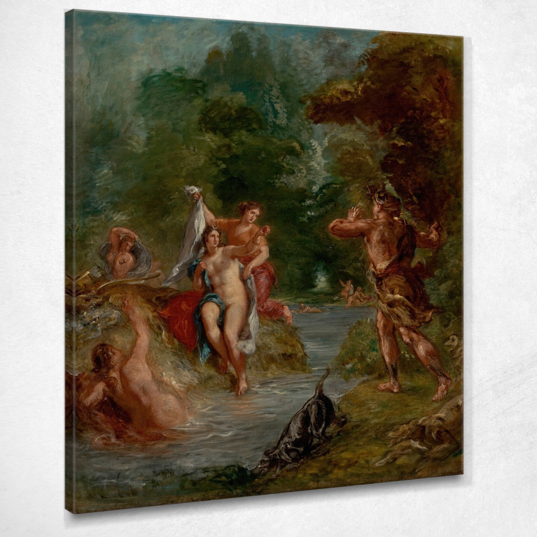 L'Estate Diana Sorpresa Da Atteone Eugène Delacroix edx144 quadro stampato su tela L'Estate Diana Sorpresa Da Atteone Eugène Delacroix edx144 quadro stampato su tela