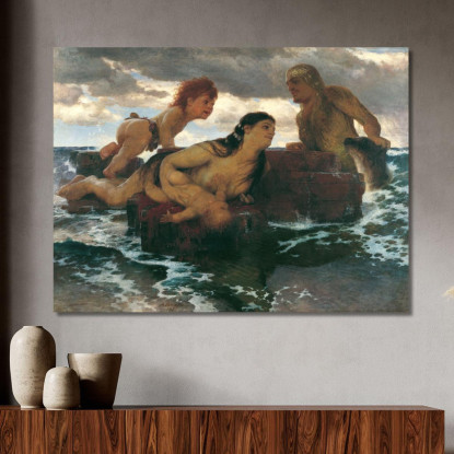 Idillio Marino Arnold Böcklin abk25 quadro stampato su tela