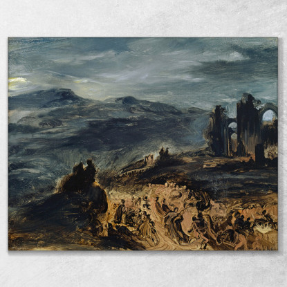 Il Sabato Delle Streghe Eugène Delacroix edx147 quadro stampato su tela