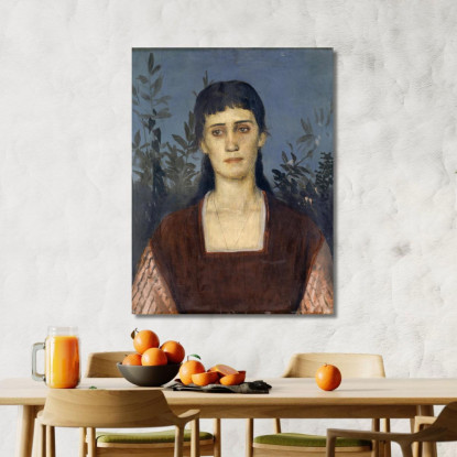 Ritratto Di Clara Bruckmann-Böcklin Figlia Maggiore Dell'Artista Arnold Böcklin abk44 quadro stampato su tela