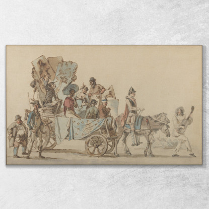 Compagnia Teatrale In Viaggio Eugène Delacroix edx148 quadro stampato su tela