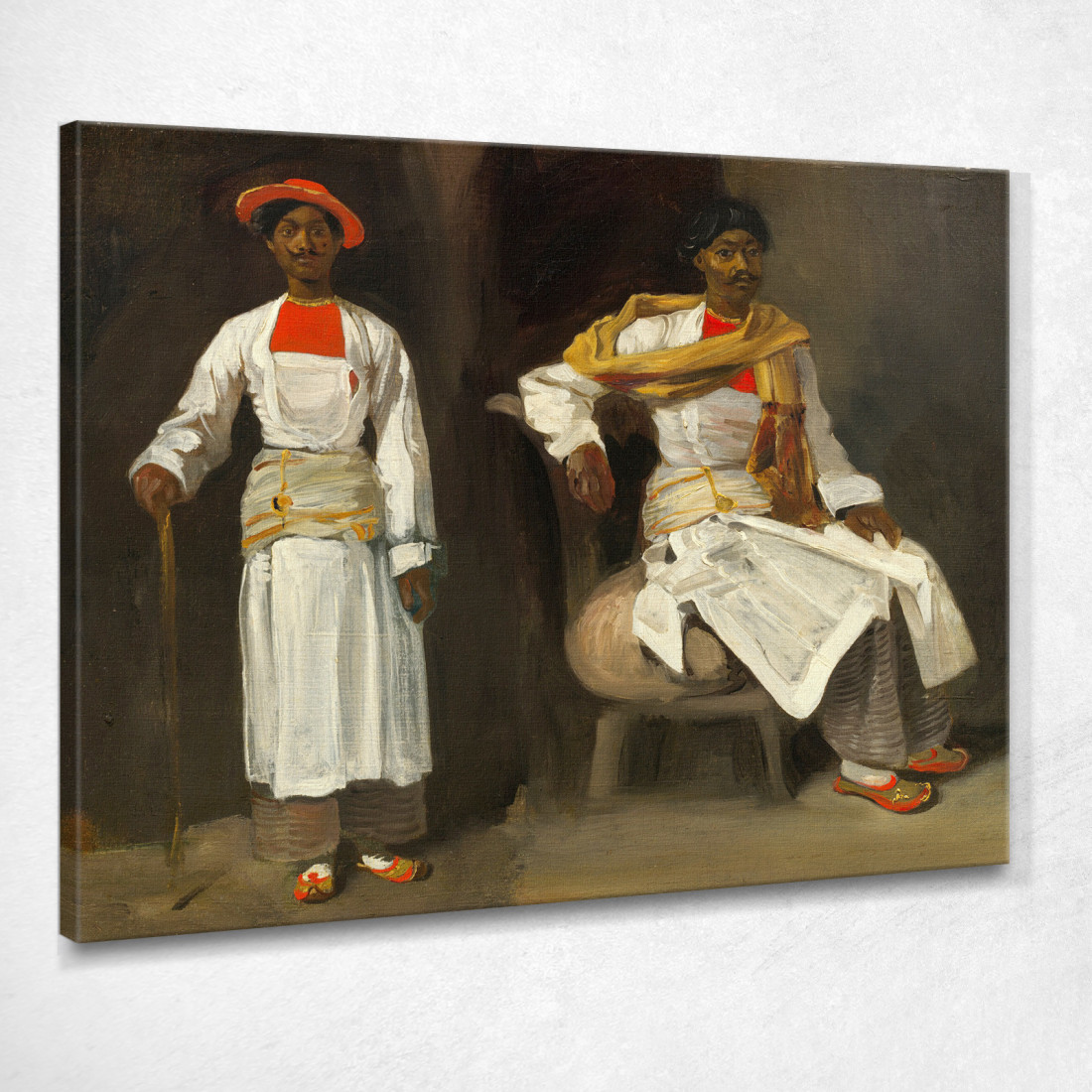 Due Studi Di Un Indiano Di Calcutta Seduto E In Piedi Eugène Delacroix edx153 quadro stampato su tela Due Studi Di Un Indiano Di Calcutta Seduto E In Piedi Eugène Delacroix edx153 quadro stampato su tela