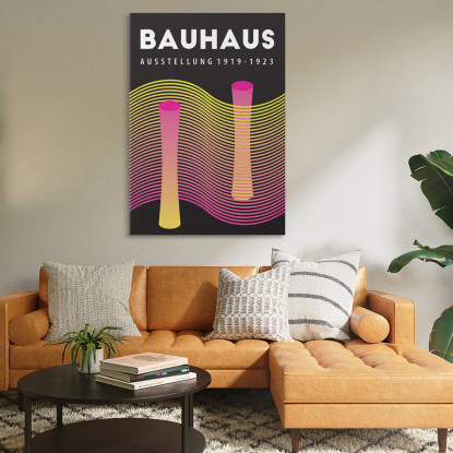 Quadro Bauhaus Evoluzione Dinamica Delle Onde Di Colore Bauhaus Style bhs12 quadro stampato su tela