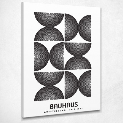 Quadro Bauhaus Struttura Geometrica Monocromatica Bauhaus Style bhs16 quadro stampato su tela