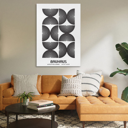 Quadro Bauhaus Struttura Geometrica Monocromatica Bauhaus Style bhs16 quadro stampato su tela