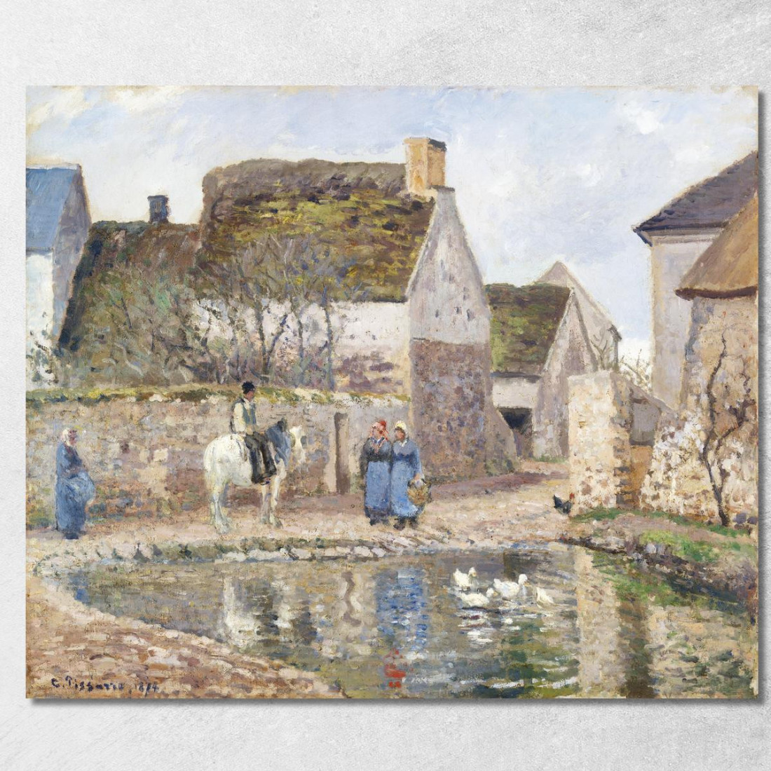 Uno Stagno A Ennery 1874 Digi Camille Pissarro cps5 quadro stampato su tela Uno Stagno A Ennery 1874 Digi Camille Pissarro cps5 quadro stampato su tela