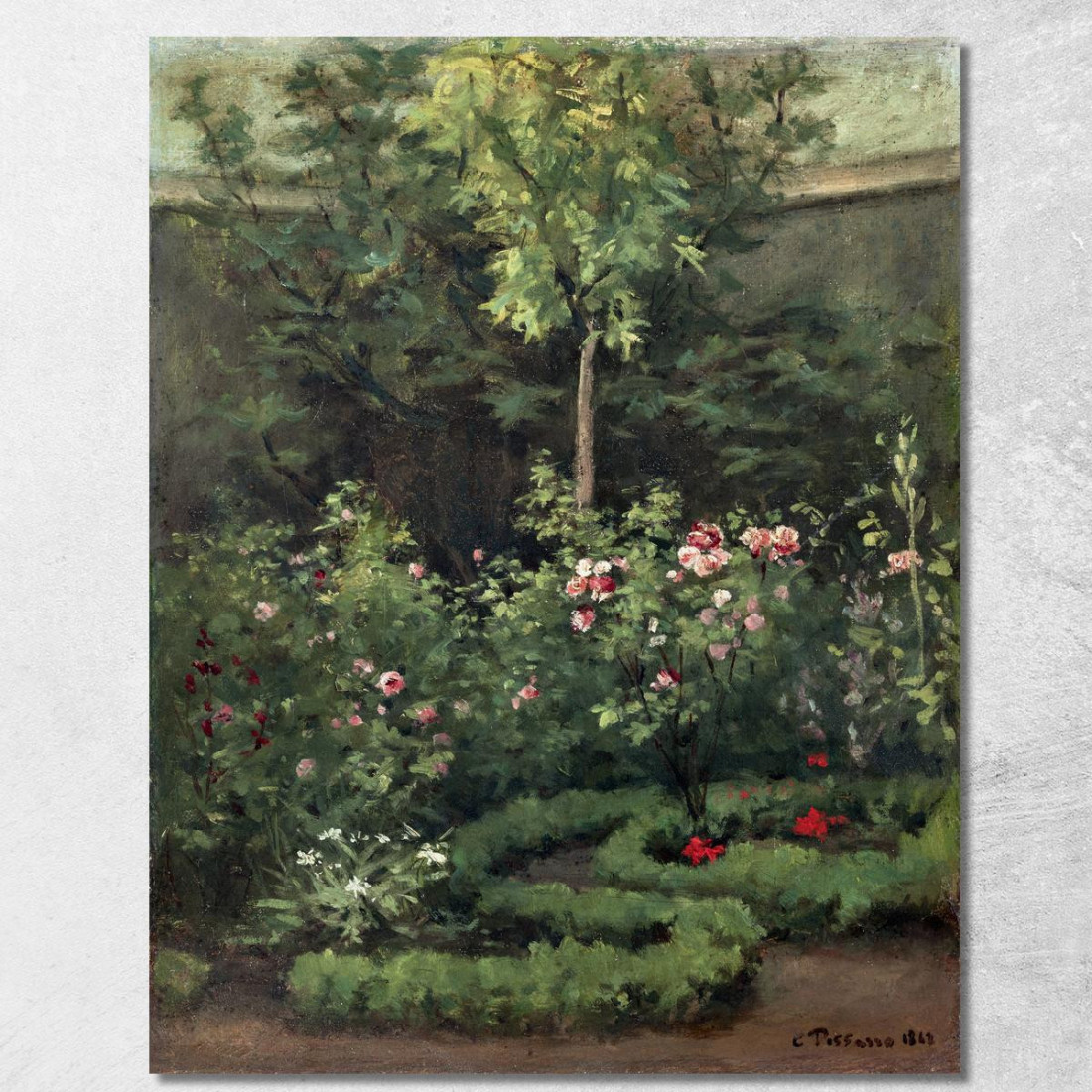 Un Giardino Di Rose 1862 Digitale Camille Pissarro cps6 quadro stampato su tela