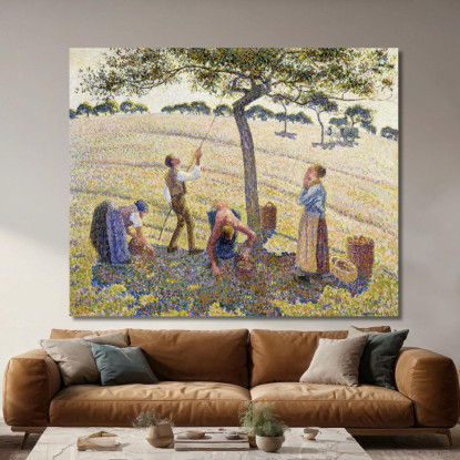 Raccolta Delle Mele 1888 Originale Dal Dal Camille Pissarro cps9 quadro stampato su tela