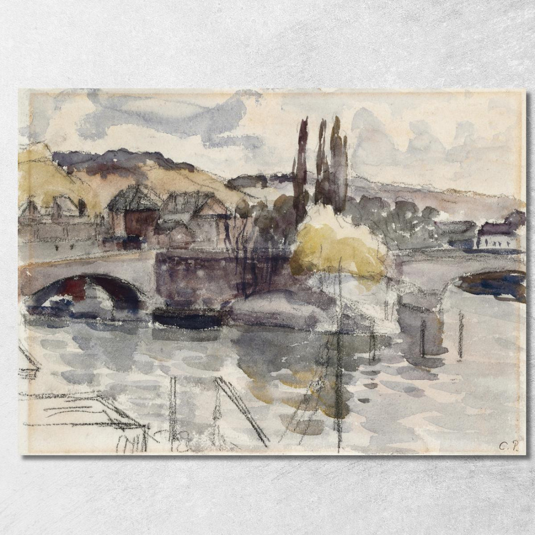 Ponte Corneille A Rouen Camille Pissarro cps21 quadro stampato su tela Ponte Corneille A Rouen Camille Pissarro cps21 quadro stampato su tela