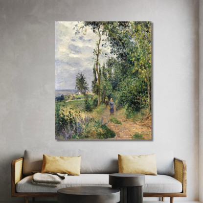 Côte Des Grouettes Vicino A Pontoise Camille Pissarro cps23 quadro stampato su tela