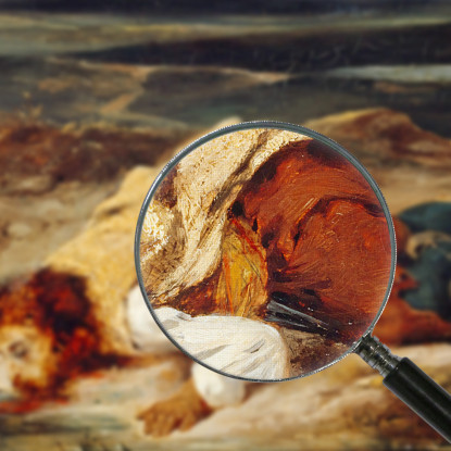 Pastore Romano Brigante Ferito Eugène Delacroix edx158 quadro stampato su tela