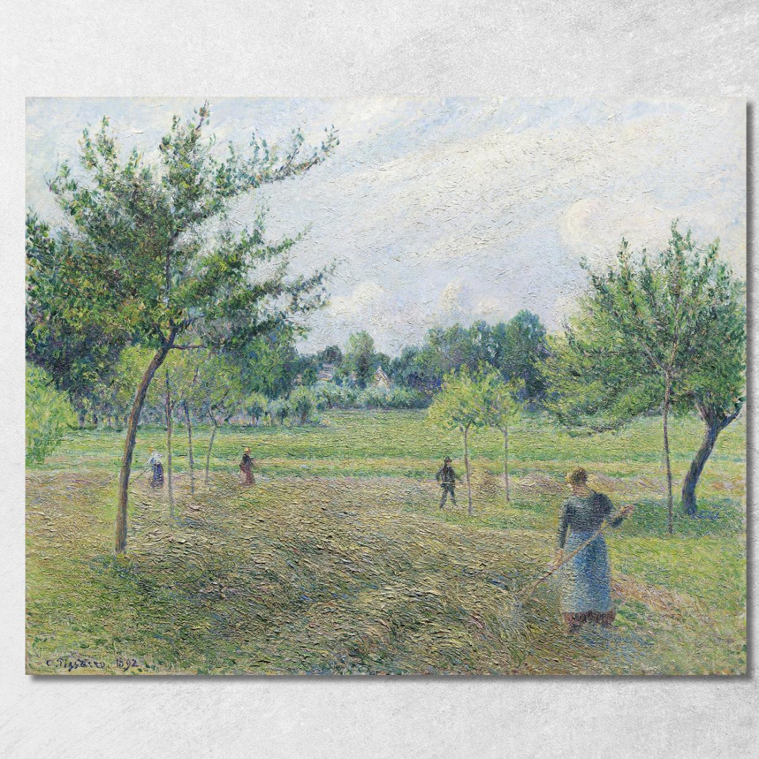 Fienagione A Éragny 1892 Camille Pissarro cps32 quadro stampato su tela Fienagione A Éragny 1892 Camille Pissarro cps32 quadro stampato su tela