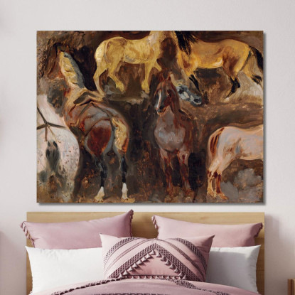 Studio Del Cavallo Eugène Delacroix edx160 quadro stampato su tela