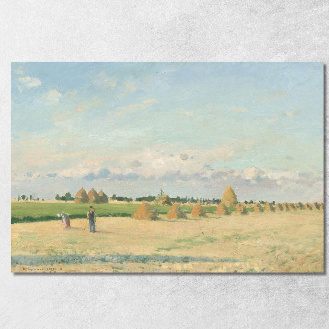 Paesaggio Ile-De-France 1873 Camille Pissarro cps42 quadro stampato su tela Paesaggio Ile-De-France 1873 Camille Pissarro cps42 quadro stampato su tela