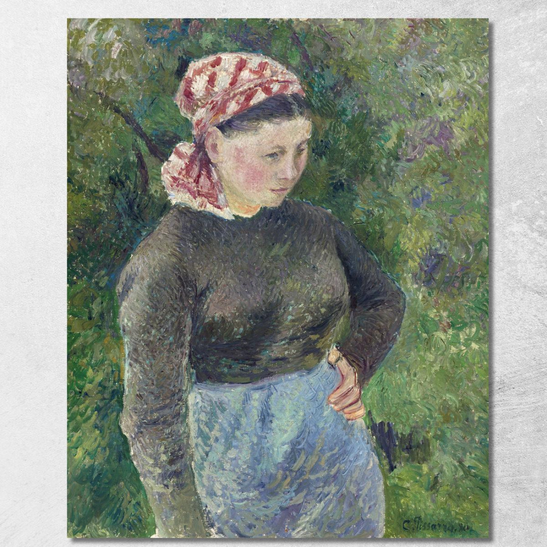 Contadina 1880 Camille Pissarro cps50 quadro stampato su tela Contadina 1880 Camille Pissarro cps50 quadro stampato su tela