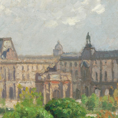 Place Du Carrousel Parigi 1900 Camille Pissarro cps54 quadro stampato su tela