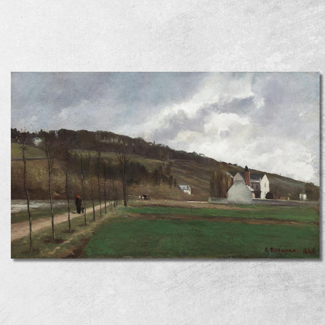 Le Rive Della Marna Nell'Inverno 1866 Camille Pissarro cps68 quadro stampato su tela Le Rive Della Marna Nell'Inverno 1866 Camille Pissarro cps68 quadro stampato su tela