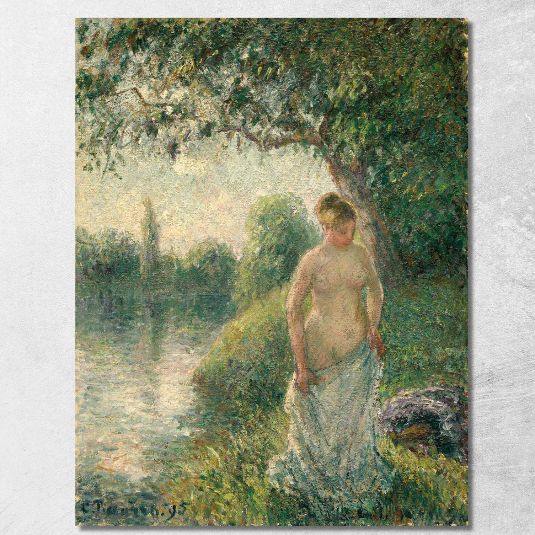 La Bagnante 1985 Camille Pissarro cps69 quadro stampato su tela La Bagnante 1985 Camille Pissarro cps69 quadro stampato su tela