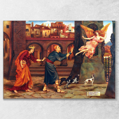 Cecità E Cupidigia Cacciano La Gioia Dalla Città Evelyn De Morgan emg3 quadro stampato su tela