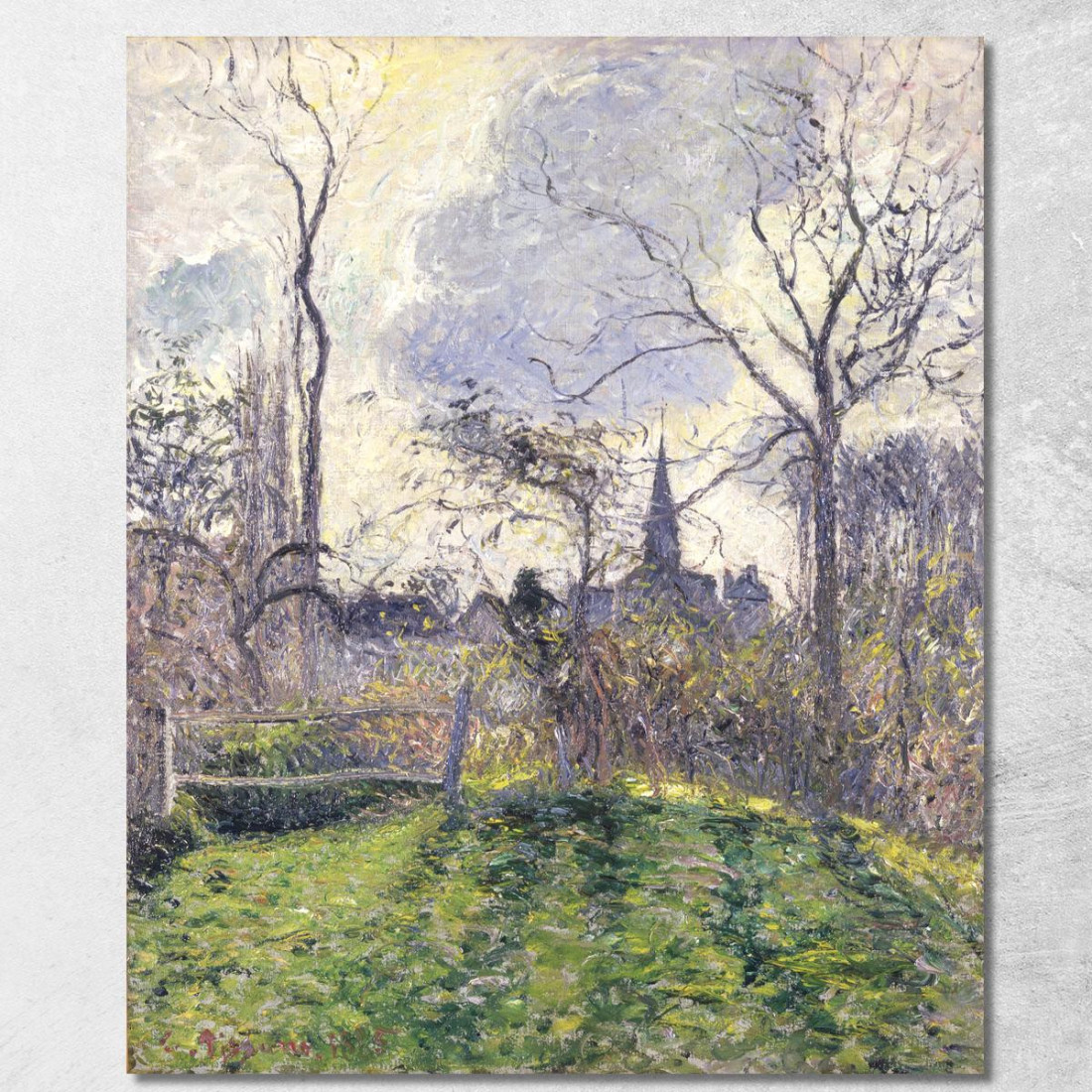 Il Campanile Di Bazincourt 1885 Camille Pissarro cps71 quadro stampato su tela Il Campanile Di Bazincourt 1885 Camille Pissarro cps71 quadro stampato su tela