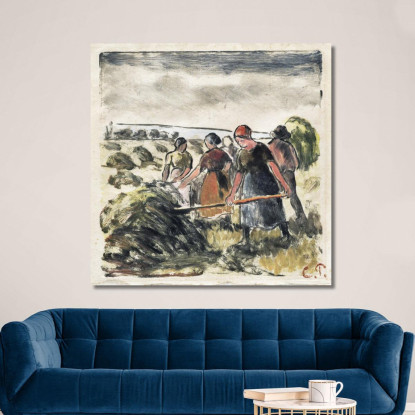 I Haymakers Intorno Al 1895 Camille Pissarro cps83 quadro stampato su tela