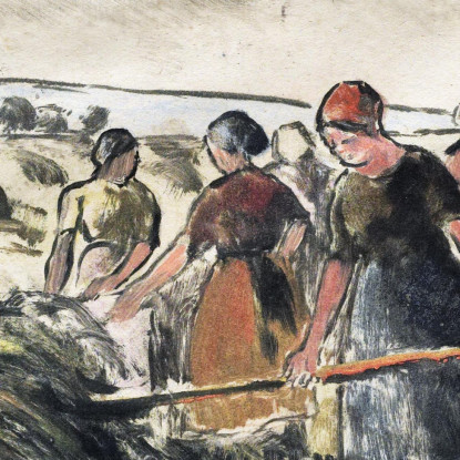 I Haymakers Intorno Al 1895 Camille Pissarro cps83 quadro stampato su tela
