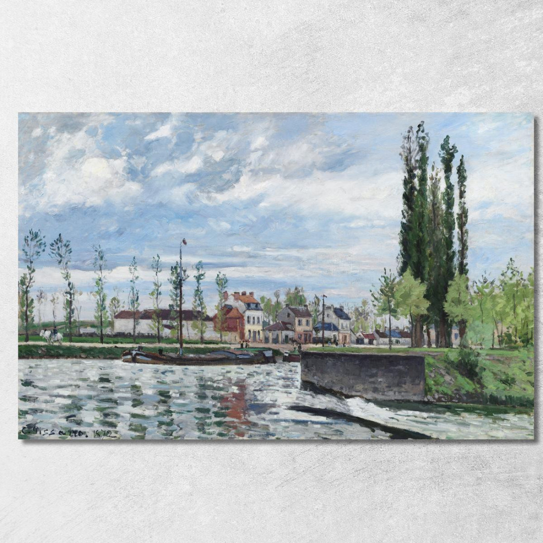 La Chiusa Di Pontoise 1872 Camille Pissarro cps84 quadro stampato su tela La Chiusa Di Pontoise 1872 Camille Pissarro cps84 quadro stampato su tela