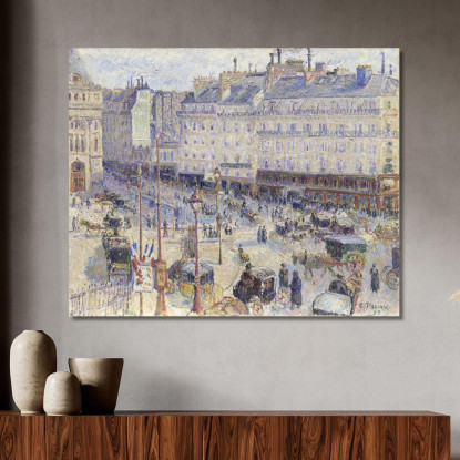 La Place Du Havre Parigi 1893 Camille Pissarro cps90 quadro stampato su tela