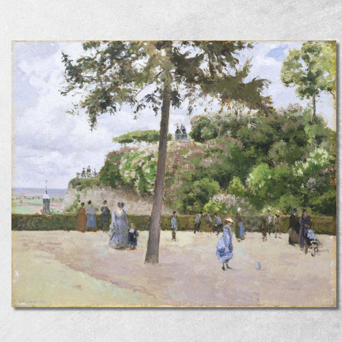 Il Giardino Pubblico Di Pontoise 1874 Camille Pissarro cps93 quadro stampato su tela Il Giardino Pubblico Di Pontoise 1874 Camille Pissarro cps93 quadro stampato su tela