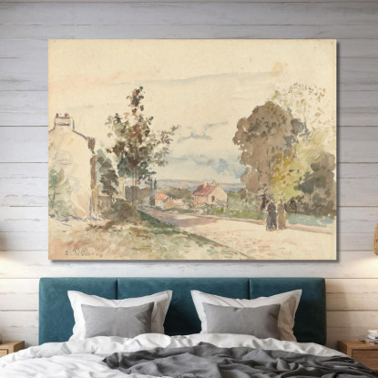 La Strada Da Versailles A Louveciennes 1872 Circa Camille Pissarro cps95 quadro stampato su tela