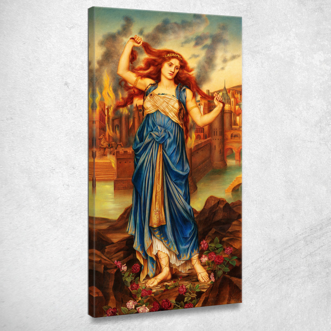 Cassandra Evelyn De Morgan emg8 quadro stampato su tela Cassandra Evelyn De Morgan emg8 quadro stampato su tela