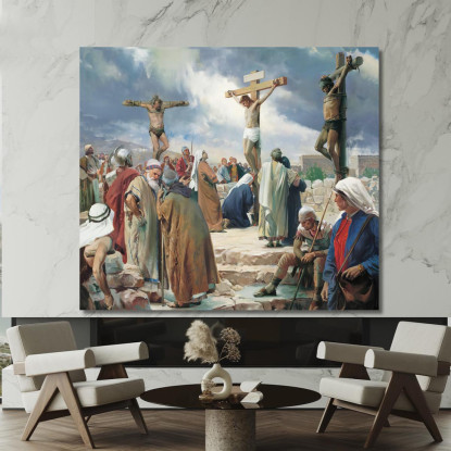 Crocifissione Carl Bloch cbl12 quadro stampato su tela