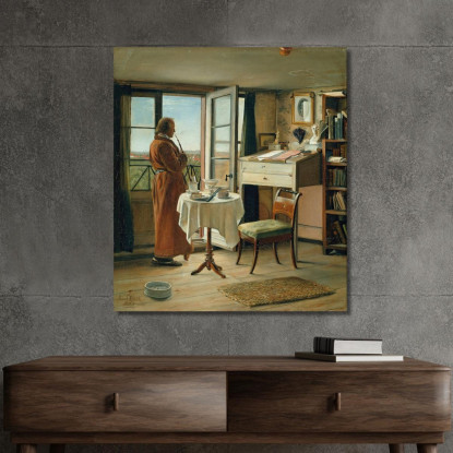 L'Attore Kristian Mantzius Nel Suo Studio Carl Bloch cbl26 quadro stampato su tela