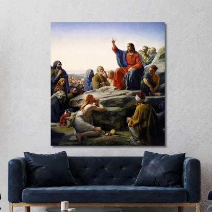 Il Sermone Della Montagna Carl Bloch cbl34 quadro stampato su tela