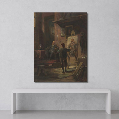 Il Pittore Carl Spitzweg csp13 quadro stampato su tela