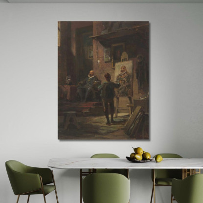 Il Pittore Carl Spitzweg csp13 quadro stampato su tela
