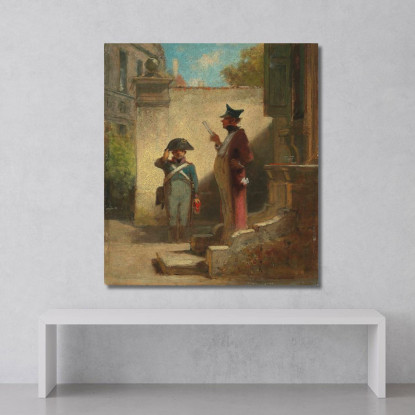 Il Comandante Sul Campo Carl Spitzweg csp15 quadro stampato su tela