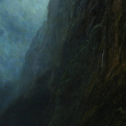 Nel Paesaggio Alpino Dell'Alta Valle Con Il Monte Wendelstein Carl Spitzweg csp33 quadro stampato su tela