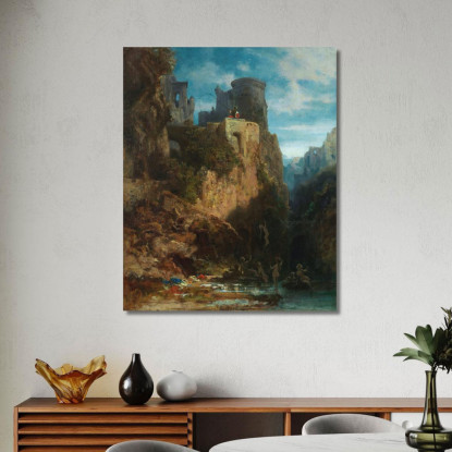 Nixenfang Carl Spitzweg csp44 quadro stampato su tela