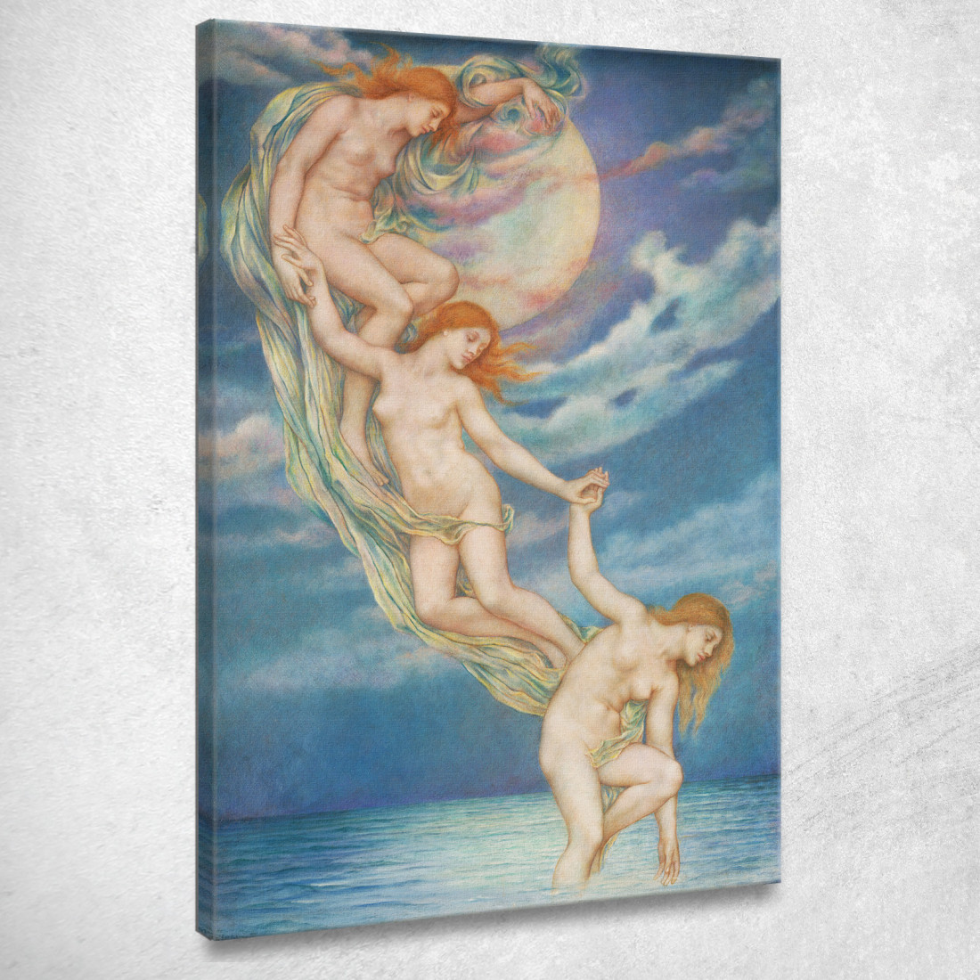 Raggi Di Luna Che Si Tuffano Nel Mare Evelyn De Morgan emg22 quadro stampato su tela Raggi Di Luna Che Si Tuffano Nel Mare Evelyn De Morgan emg22 quadro stampato su tela