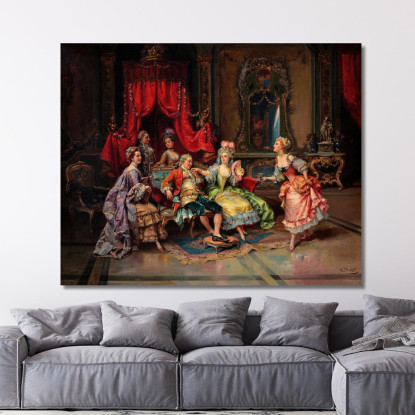 Luigi Xv Nella Sala Del Trono Cesare Auguste Detti cad13 quadro stampato su tela