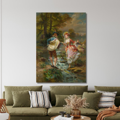 Molto Galante Cesare Auguste Detti cad26 quadro stampato su tela