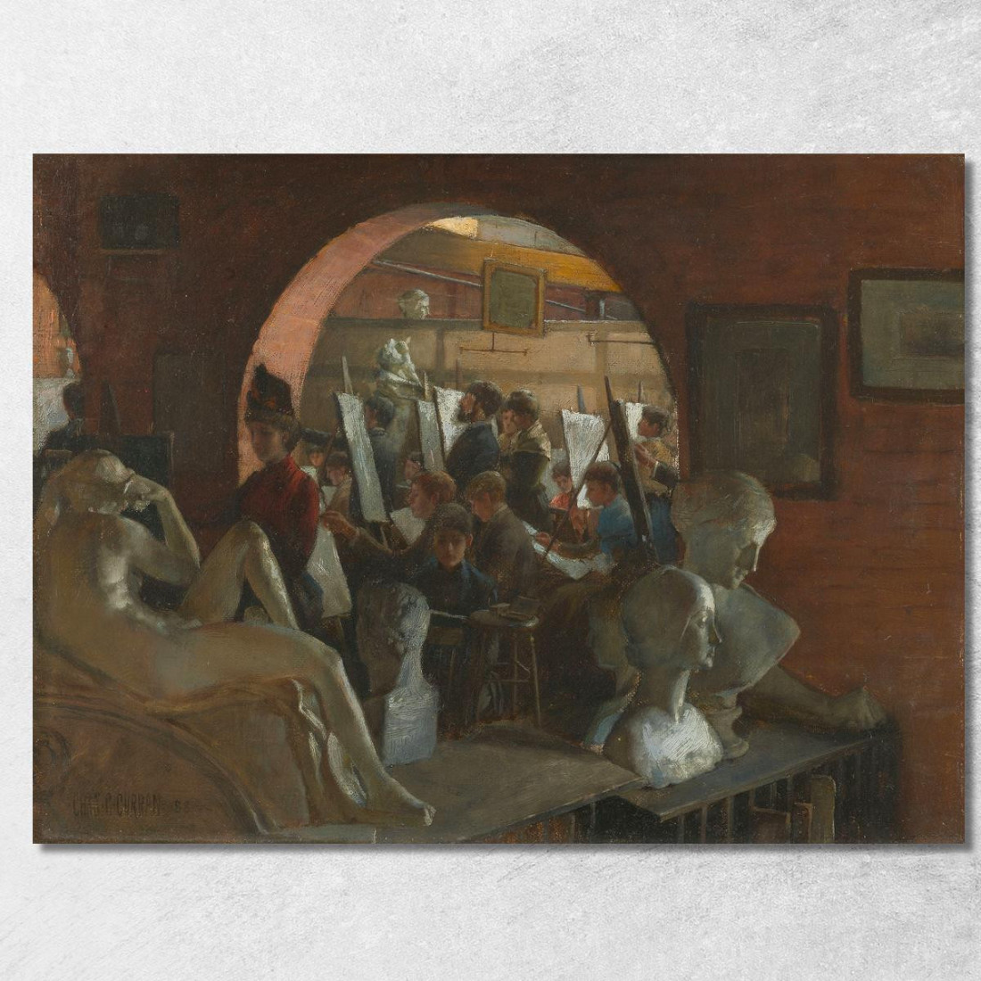 Una Nicchia Nella Lega Degli Studenti D'Arte Charles Courtney Curran ccc3 quadro stampato su tela Una Nicchia Nella Lega Degli Studenti D'Arte Charles Courtney Curran ccc3 quadro stampato su tela