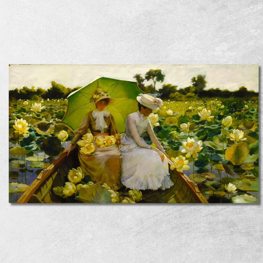 Gigli Di Loto Charles Courtney Curran ccc17 quadro stampato su tela